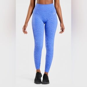 Gymshark Blue Textured Leggings Size Large only worn ONCE!!!
